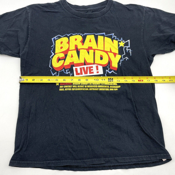 Brain Candy Live! Adam Savage x Vsauce 2017 Tour Black T-Shirt Unisex Size S - Picture 3 of 6